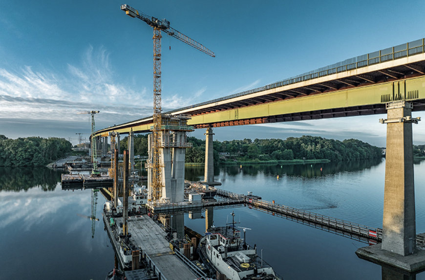 18&nbsp;LIEBHERR CRANES INVOLVED IN REPLACING GERMANY&rsquo;S SECOND-LONGEST ROAD BRIDGE